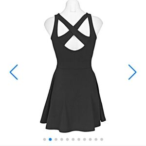 Popfit Fit & Flare Dress (Has Pockets!!) - Size L - Black NWT